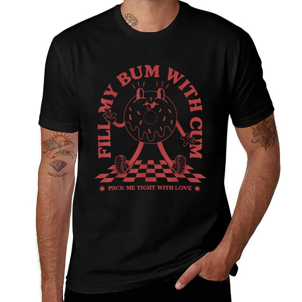 Raunchy Donut Funny Gag Humor Prank Graphic  Relaxed-fit T-Shirt