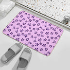 Blossom Scatter - Minimalist Floral Pattern  Dirt-Trapping Bath Mat