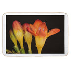 Vibrant Freesia Bloom with Dew Drops – Macro Floral Photography Fressia  Odorless Bath Mat