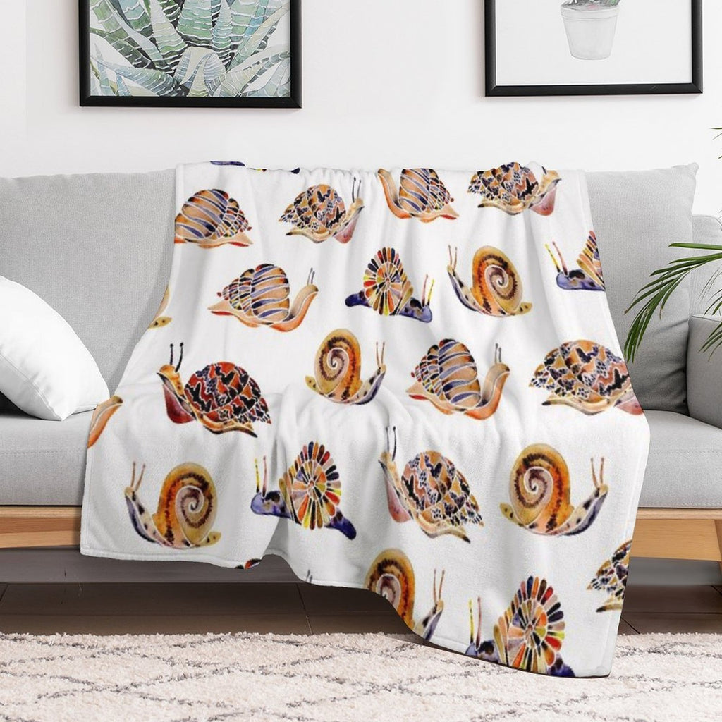 Snail Collection Compact Throw Blanket