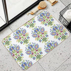 Hungarian Folk Design Violet  High-Traffic Bath Mat