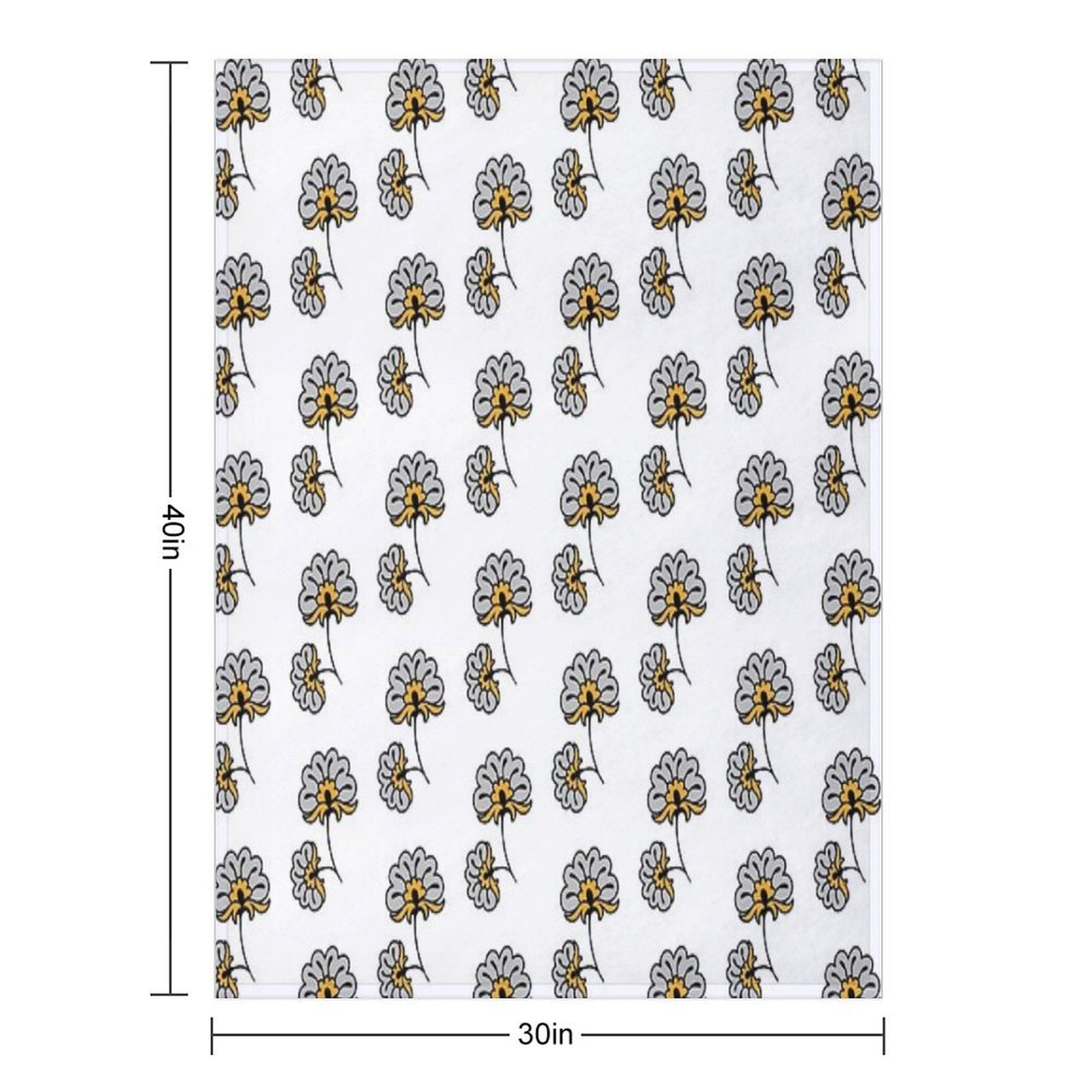 Pheux Flowers Easy Care Throw Blanket