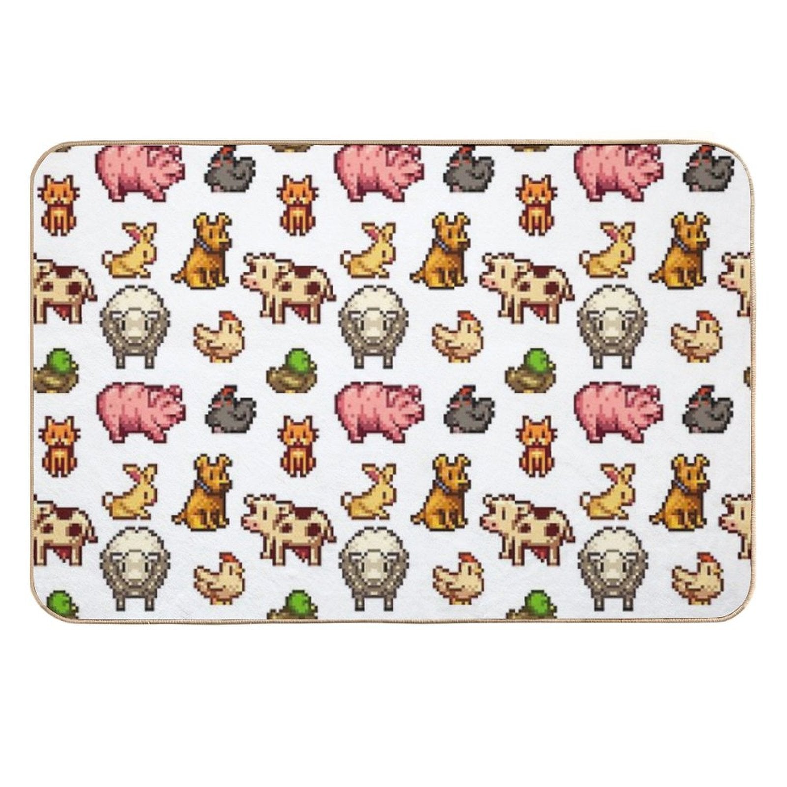 Stardew Valley Animals Durable Bath Mat