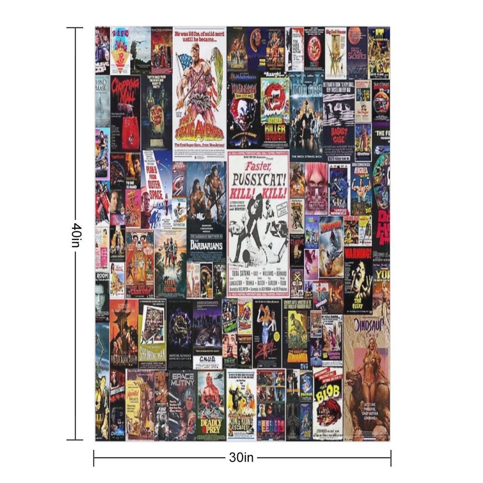 100 Best B-Movies of All Time Collage Lightweight Throw Blanket