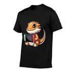 Cute Bearded Dragon Gamer - Funny Video Game Lizard  Summer-ready Fabric T-Shirt