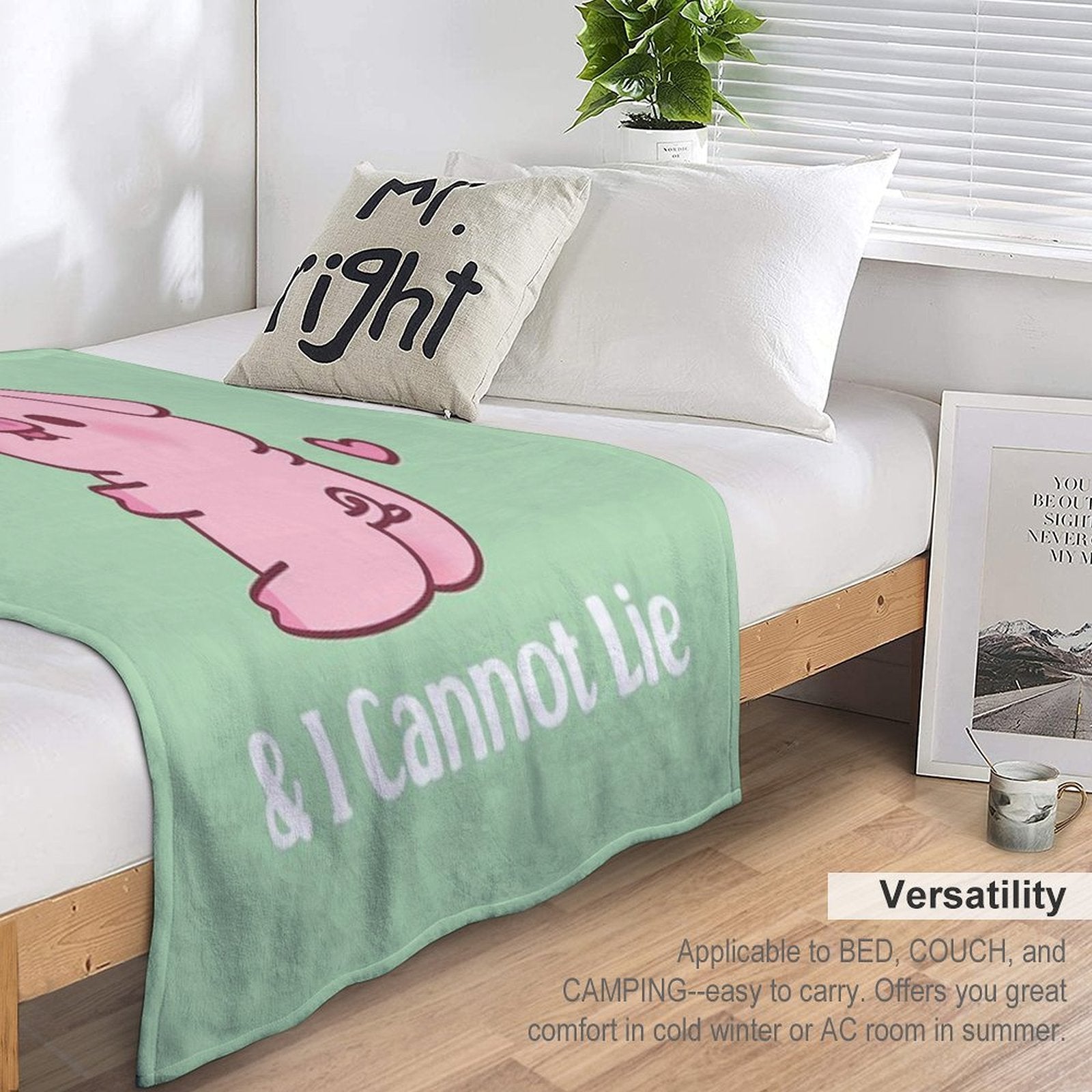Cute Piggy I Like Pig Butts And I Cannot Lie Eco-conscious Throw Blanket