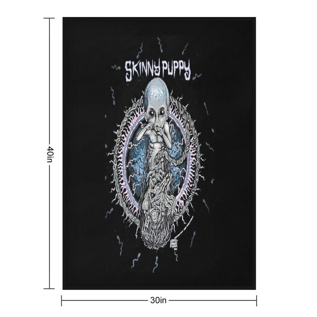 Skinny Puppy Last Rights 1992 Album Versatility Throw Blanket