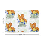 BIRD BATHING IN CUP Durable Bath Mat