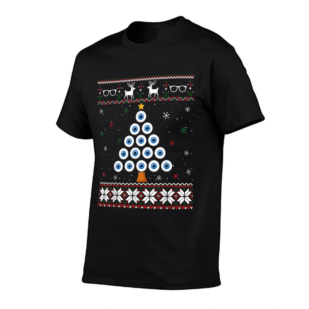 Eye Ball Christmas Tree Optometry Ugly Xmas Sweater  Durable T-Shirt