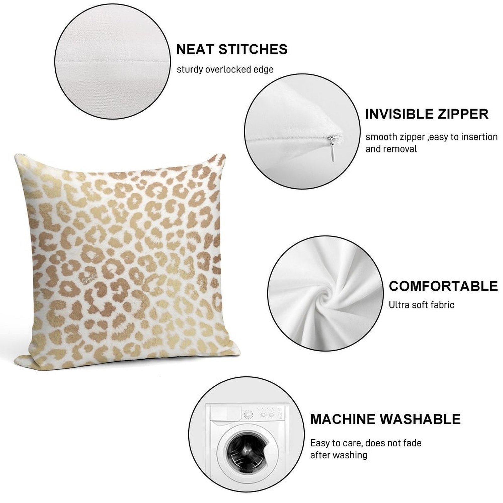 ReaL LeOpard - Greek Ancient Gold Soft Multiple Sizes Throw Pillow