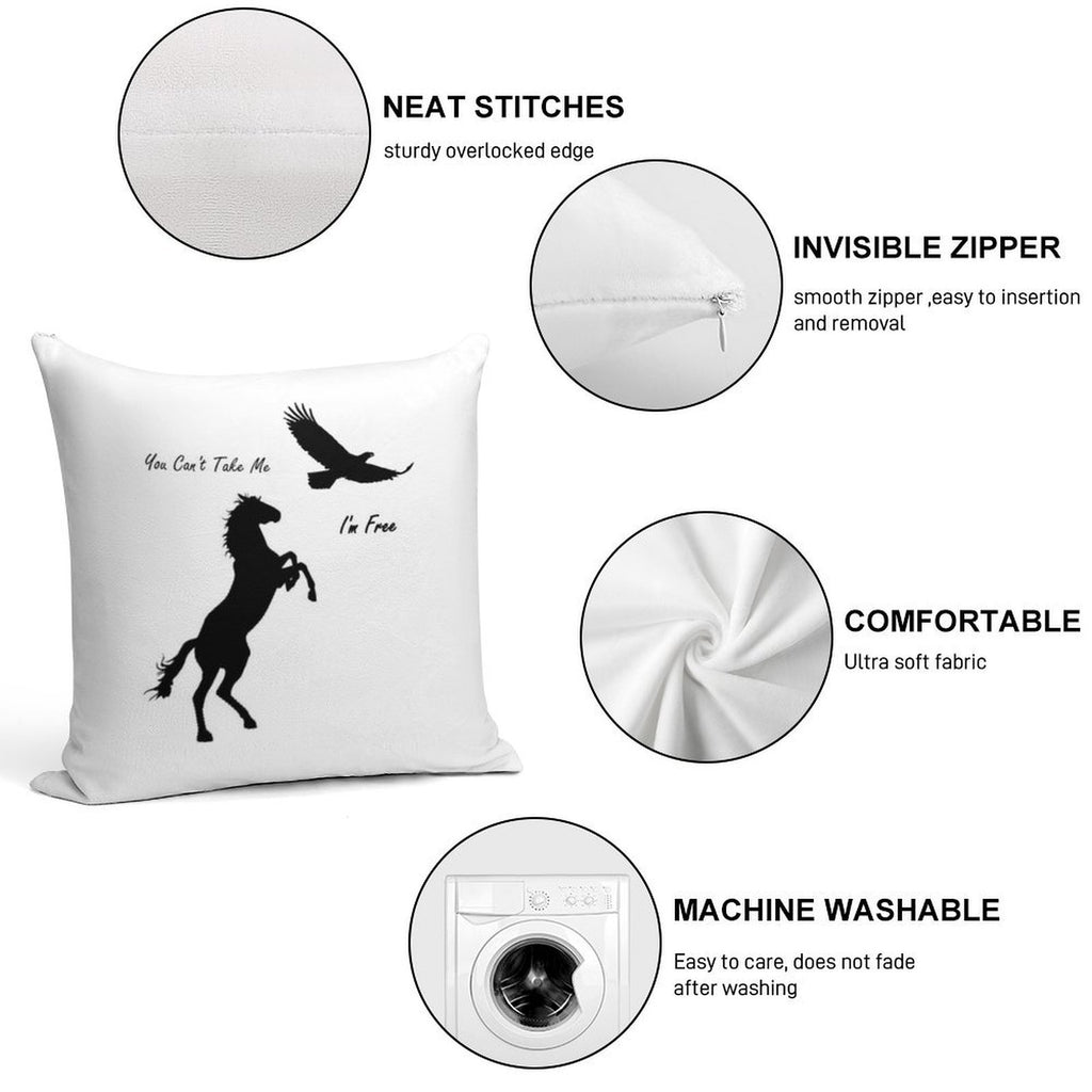 Spirit Stallion of The Cimarron Soft Easy Maintenance Throw Pillow