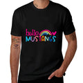 Mustangs School Sports Fan Team Spirit Mascot Gift  Oversized Silhouette T-Shirt