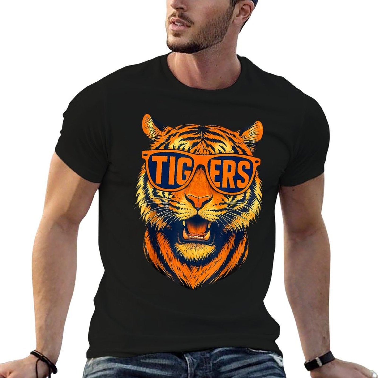 Graphic Funny Tigers Name Throwback Gifts For Men Women Kids  Easy-care T-Shirt