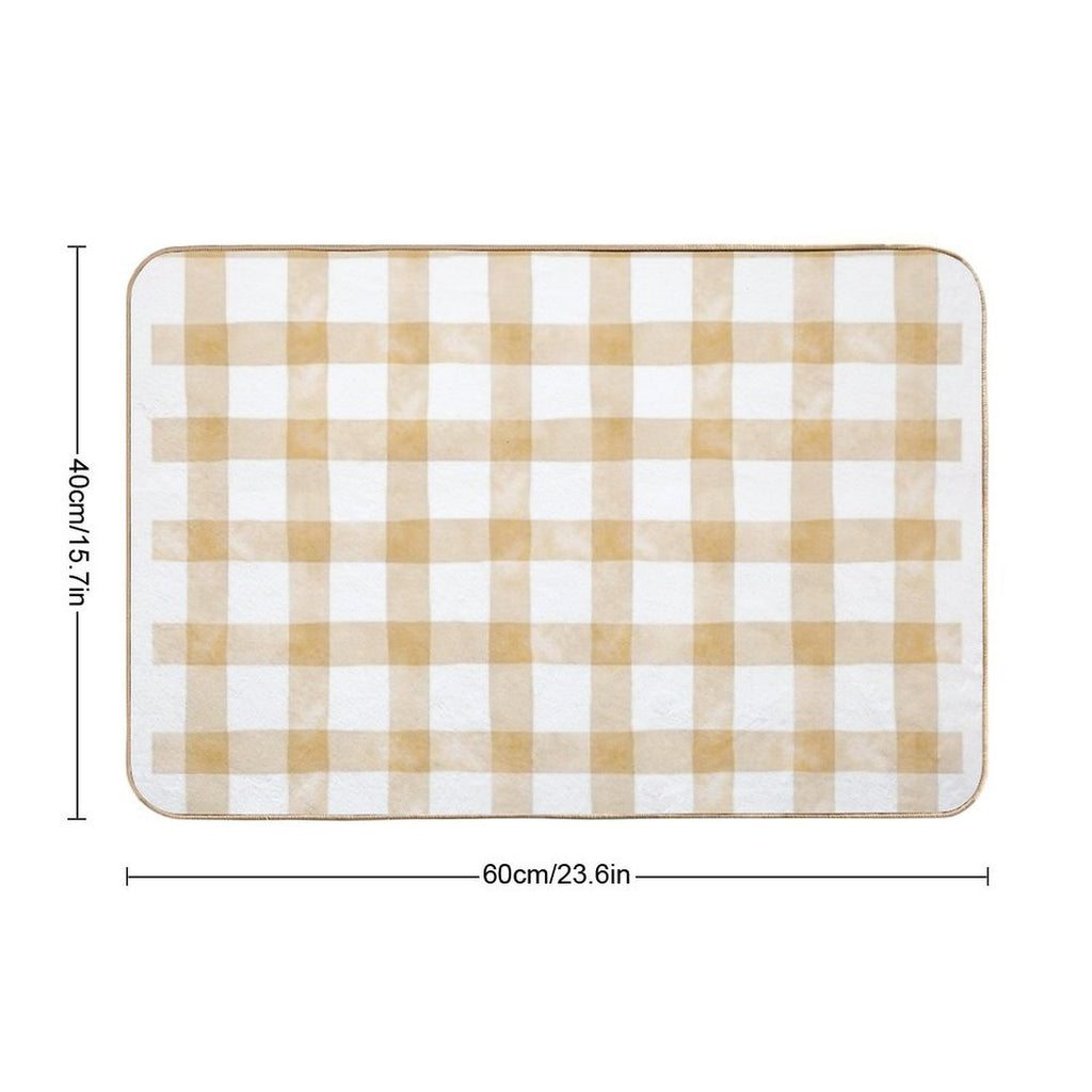Checkered Pattern Design – Retro Aesthetic Print, Classic Grid Style, Trendy Minimalist Art for All Products  Rapid-Drying Bath Mat