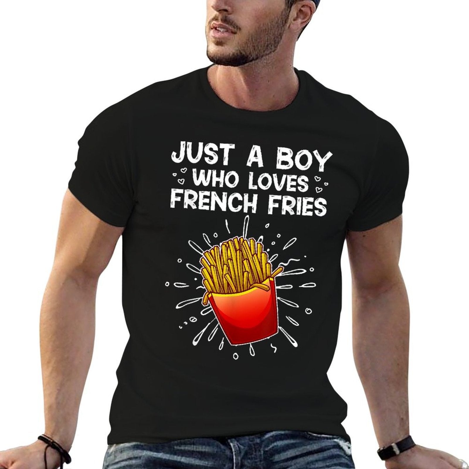 Cool French Fries For Boys Kids Sweet Potato Chef Fast Food  Vintage-inspired T-Shirt