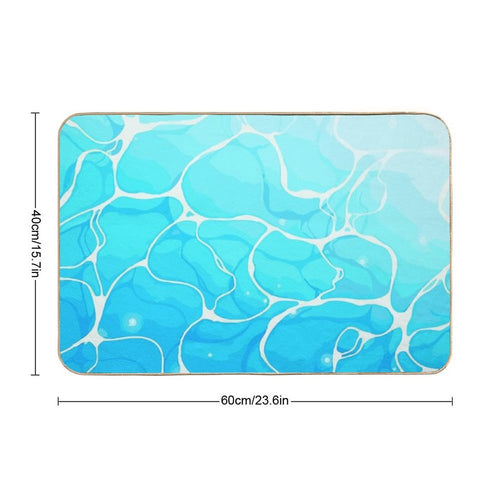 Anime Water Pattern  Toxin-Free Bath Mat