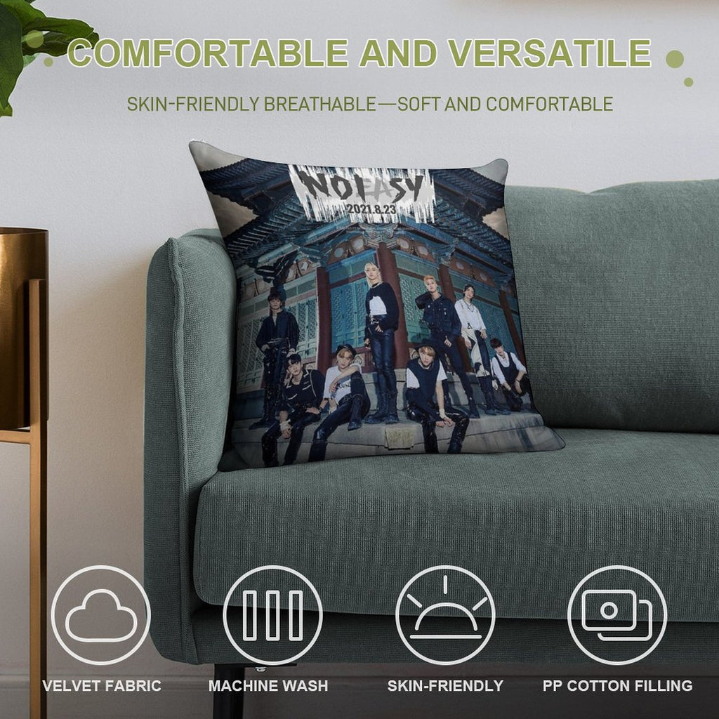 No Easy - Stray Kids Album Cover Soft Style Accent Throw Pillow