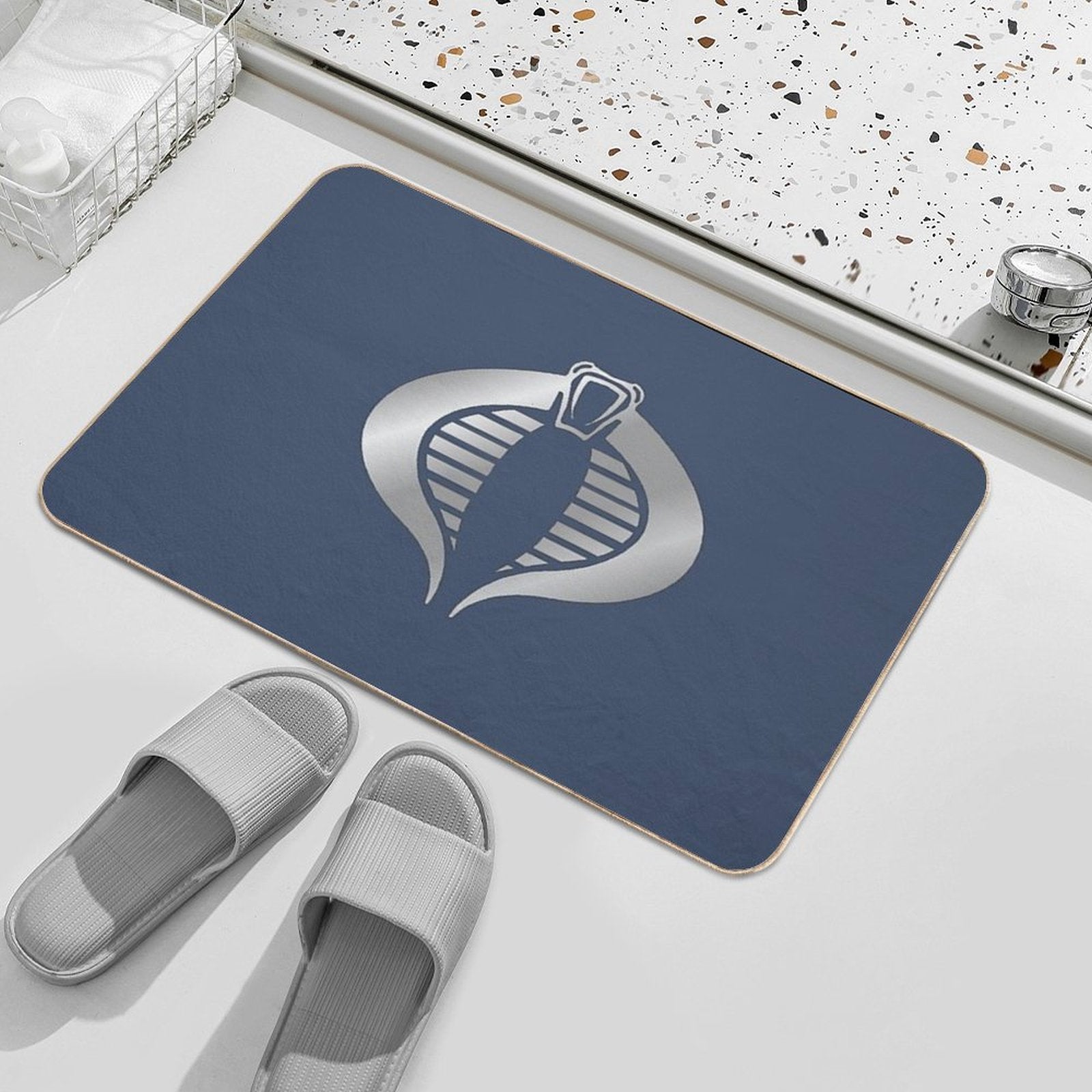 Gi Joe Cobra Trooper Logo  Easy To Clean Bath Mat