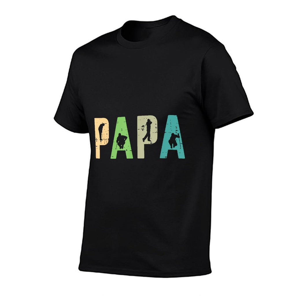 Papa Golf Silhouette Cool Golfing Sport Golfer Dad Daddy Men  Soft T-Shirt