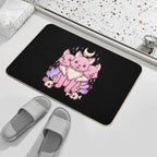 Kawaii Pastel Goth Cute Creepy Occult Cerberus  Multi-Purpose Bath Mat