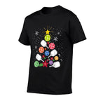 Pickleball Christmas Tree Santa Pickleball X-mas Lights  Polyester Blend T-Shirt