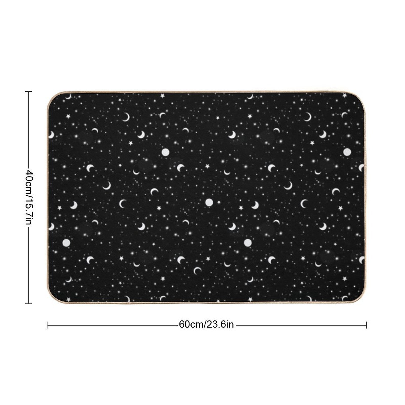 Black Universe  Fade-Resistant Bath Mat