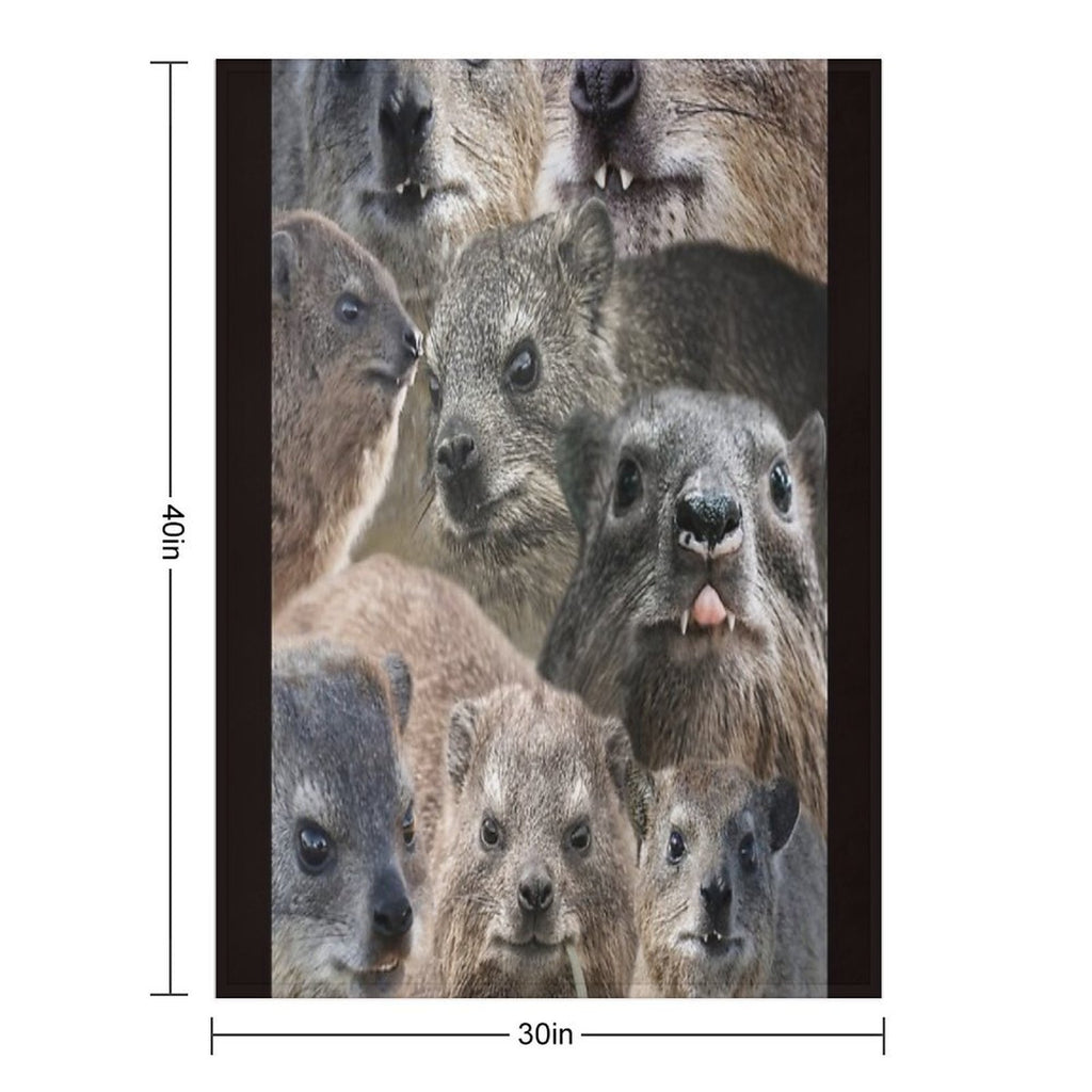 A LOT of Rock Hyrax Here Shrink-resistant Throw Blanket