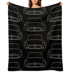 MGB Classic Car Outline Graphic (white) Multi-functional Throw Blanket