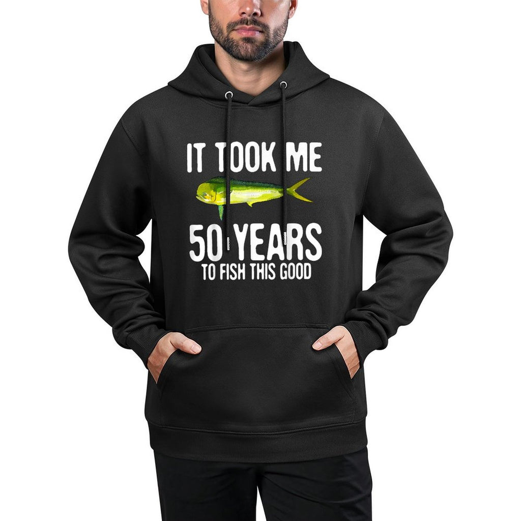 Funny Mahi Mahi Fishing 50th Birthday 50 Years To Fish Great Shrink-Resistant Hoodie
