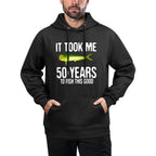 Funny Mahi Mahi Fishing 50th Birthday 50 Years To Fish Great Shrink-Resistant Hoodie