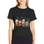 Retro Cocoa Hot Chocolate Cozy Season Christmas Xmas Holiday  Graphic-printed T-Shirt