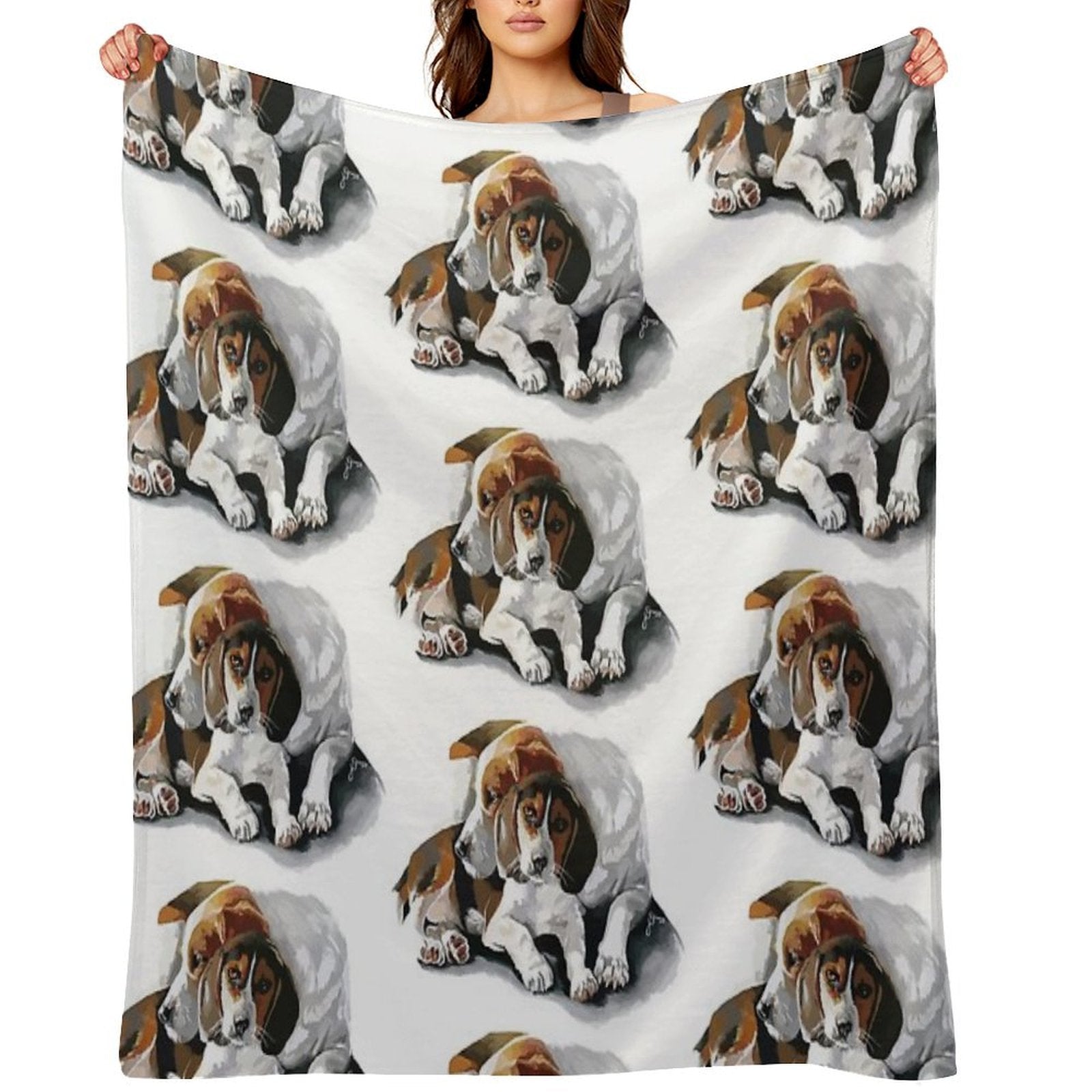 Beagles - Digital Quick-dry Throw Blanket