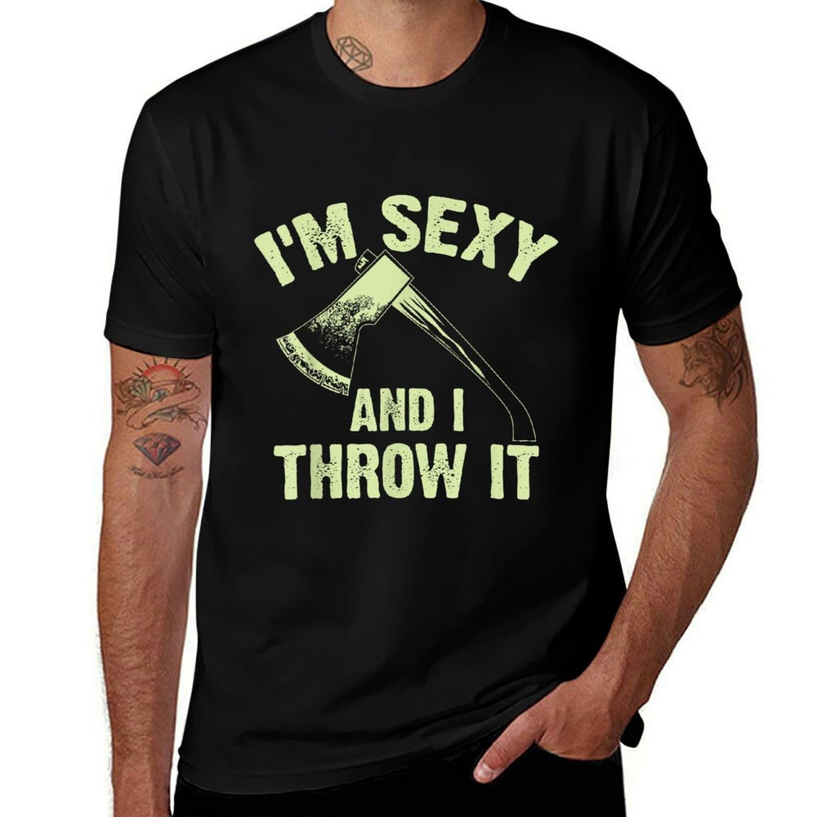 Funny Axe Throwing Art For Men Women Ax Thrower Axe Throwing  Breathable T-Shirt