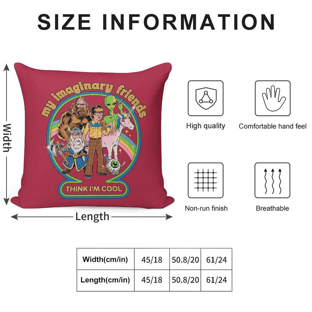 My Imaginary Friends Soft Anti-Pilling Throw Pillow