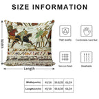 THE BAYEUX TAPESTRY ,BATTLE OF HASTINGS ,NORMAN KNIGHTS HORSEBACK Soft Home Decor Throw Pillow