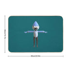 T-Posing Mordecai  Dirt-Trapping Bath Mat