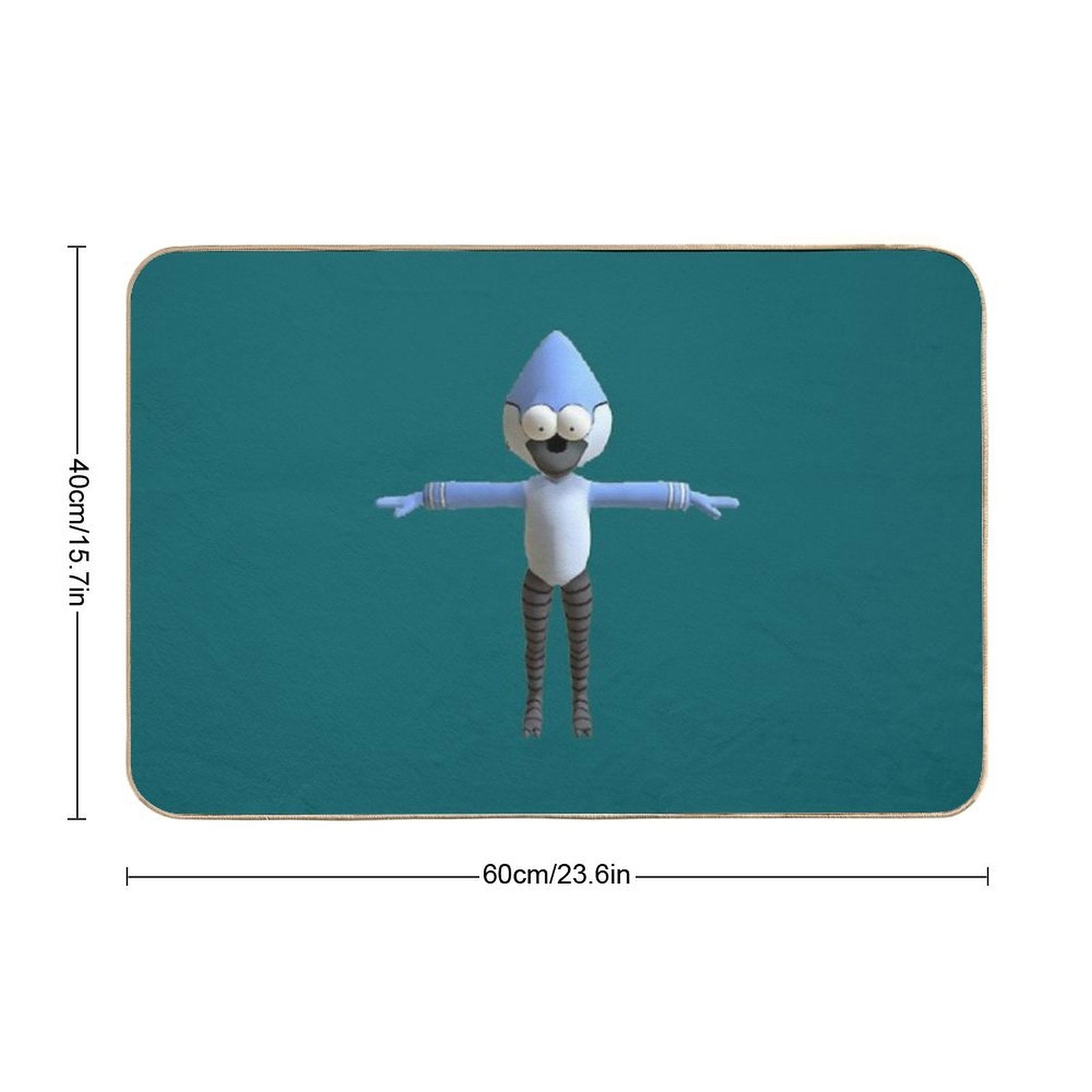 T-Posing Mordecai  Dirt-Trapping Bath Mat