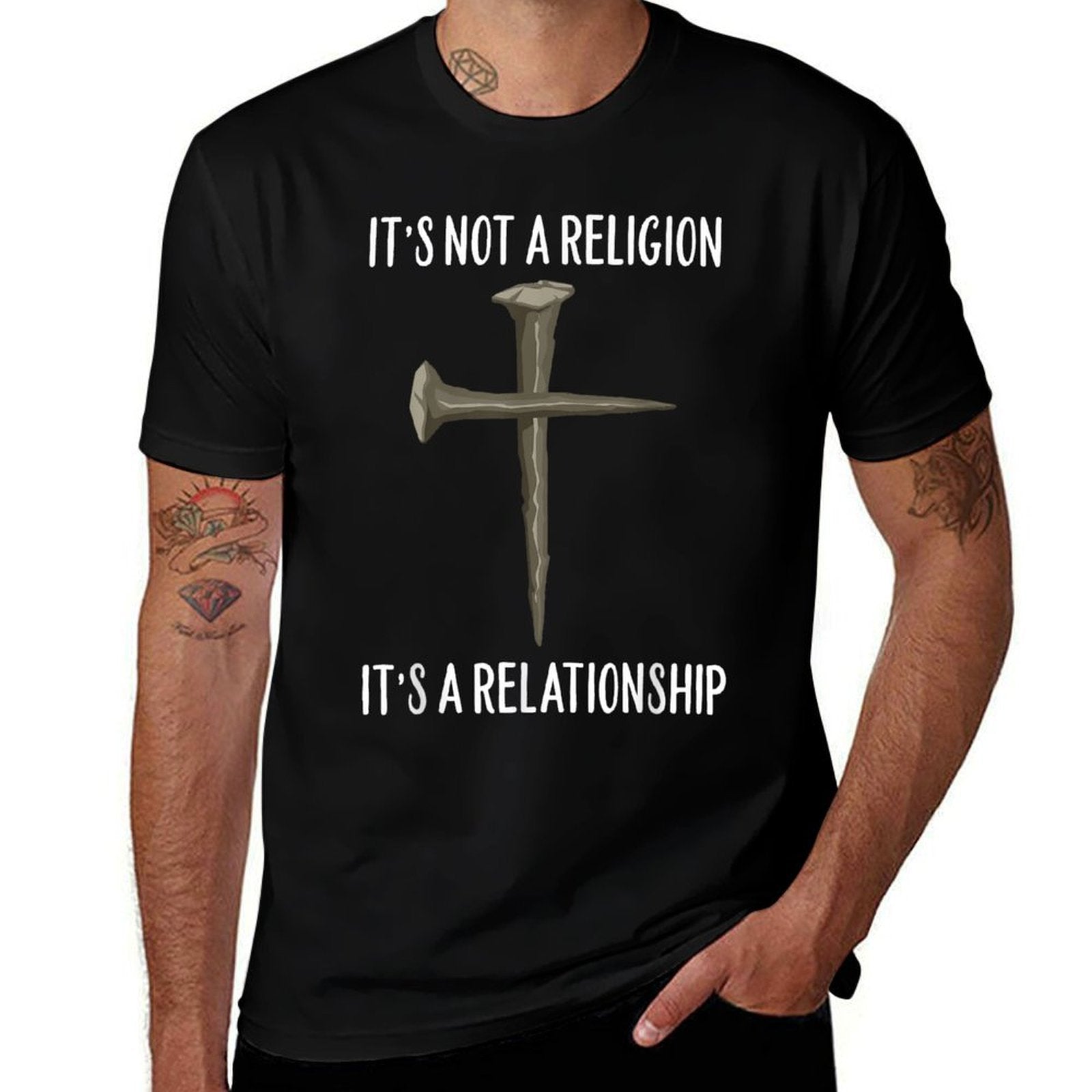 It’s Not A Religion, Its A Personal Relationship Cross  Odor-resistant T-Shirt