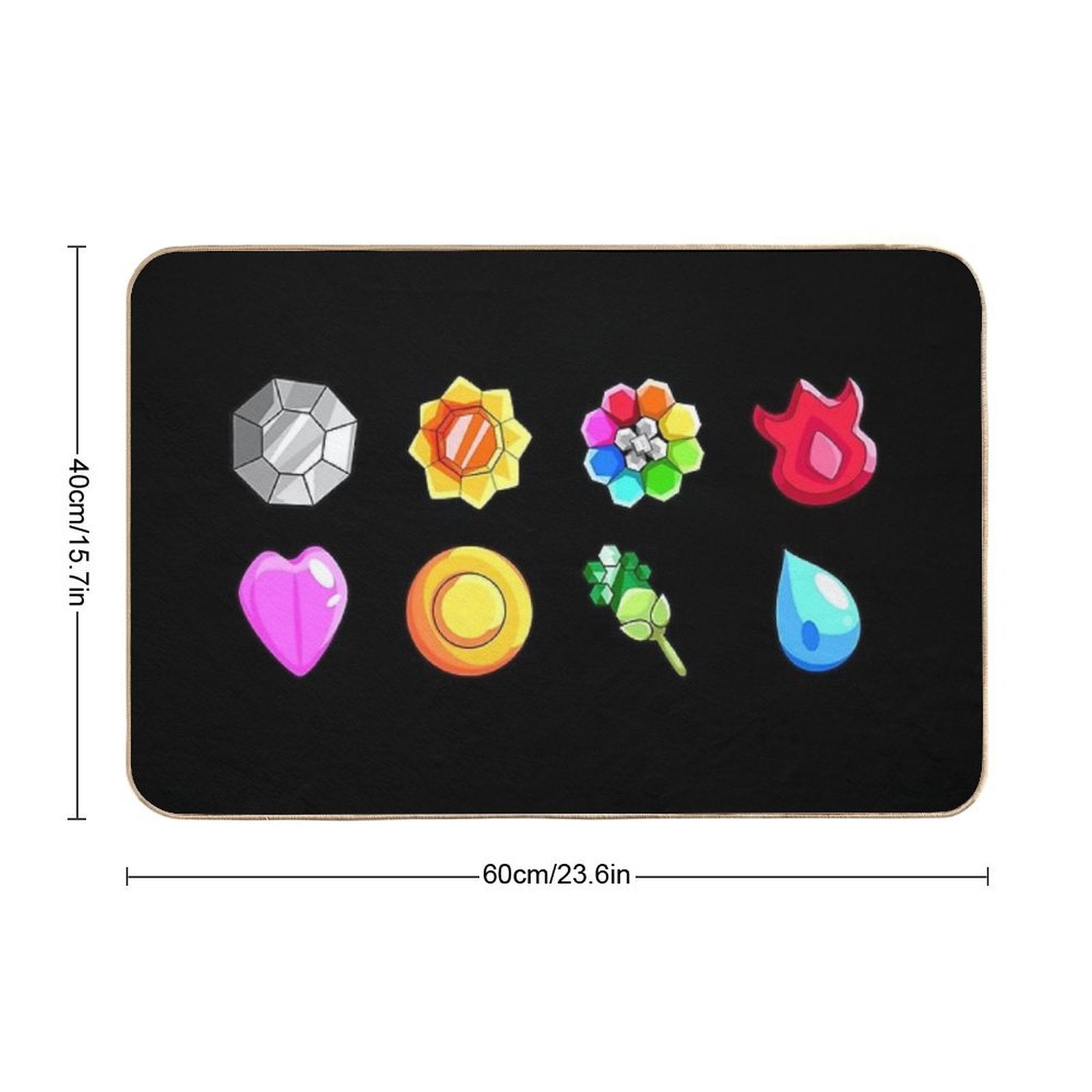 Kanto Badges  Long-Lasting Bath Mat