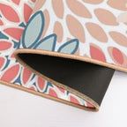 Floral Prints, Teal, Coral, Peach, Colourful Prints  Eco-Friendly Bath Mat