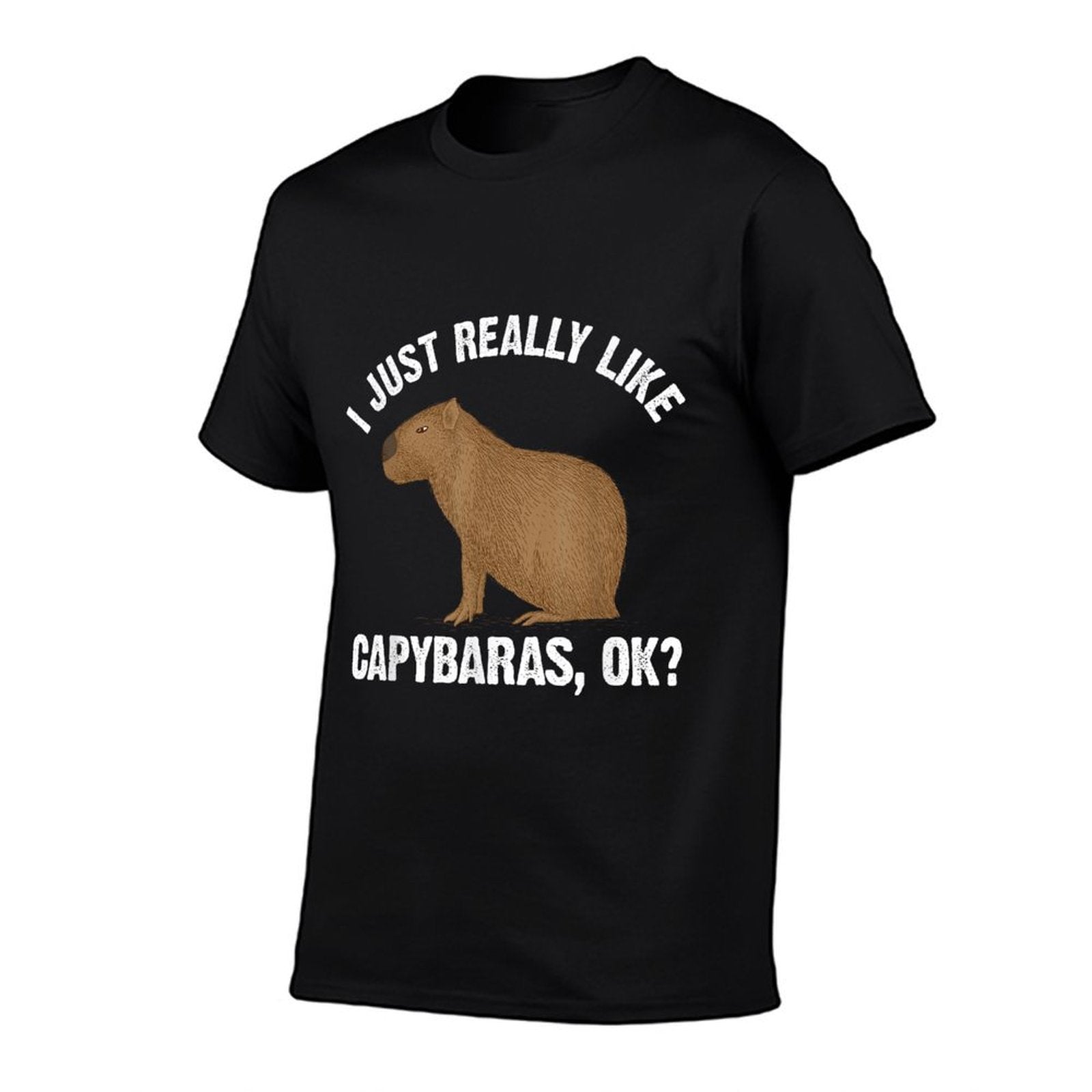 Funny Capybara Art For Men Women Kids Rodent Capybara Lover  Slim-fit Cut T-Shirt