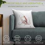 Long-Spined Giant Squid Soft Gift Ready Throw Pillow