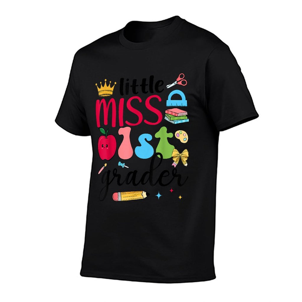 Little Miss 1st Grader First Day Of School First Grade Girls  Graphic-printed T-Shirt