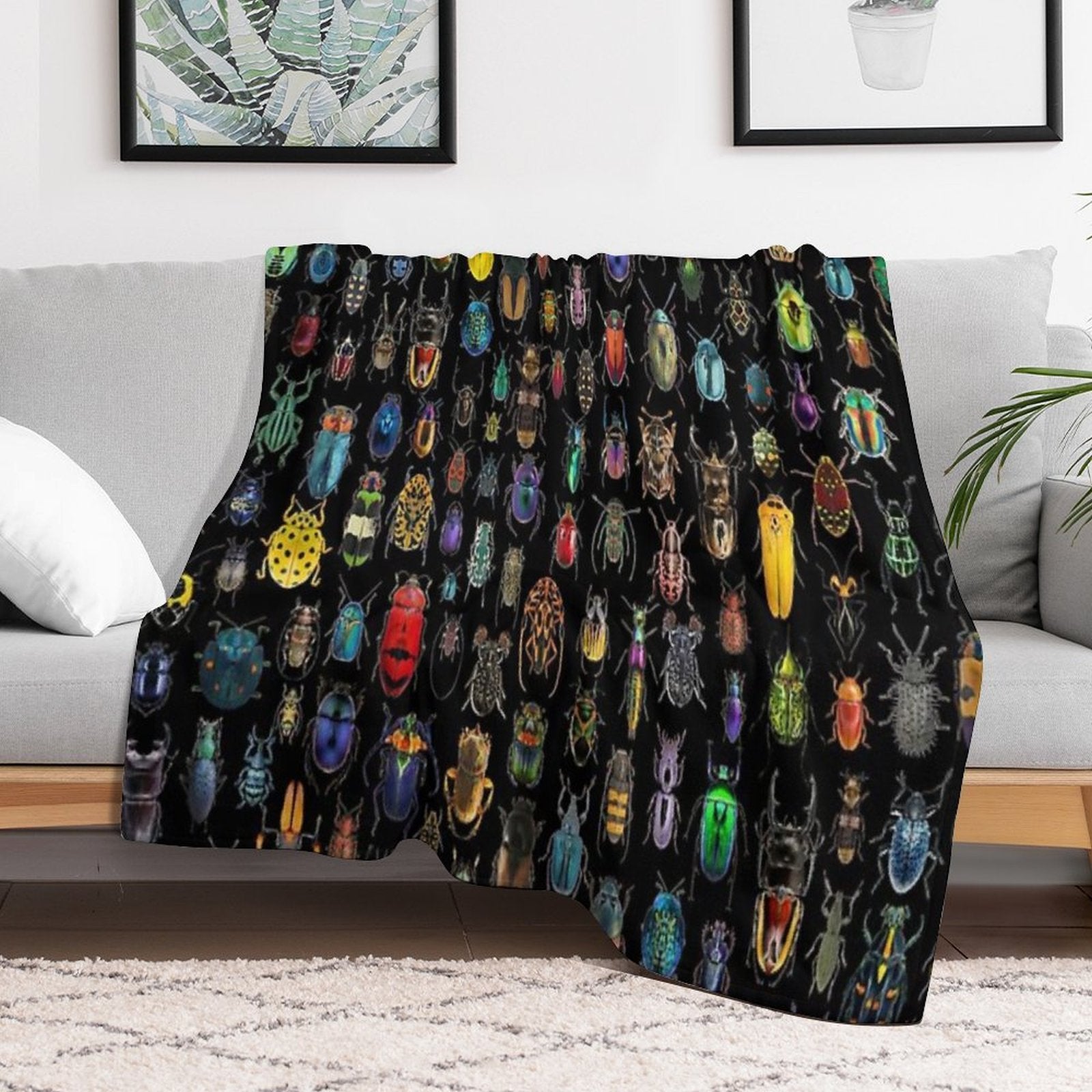Beetles (Not The Rock Band) Durable Throw Blanket