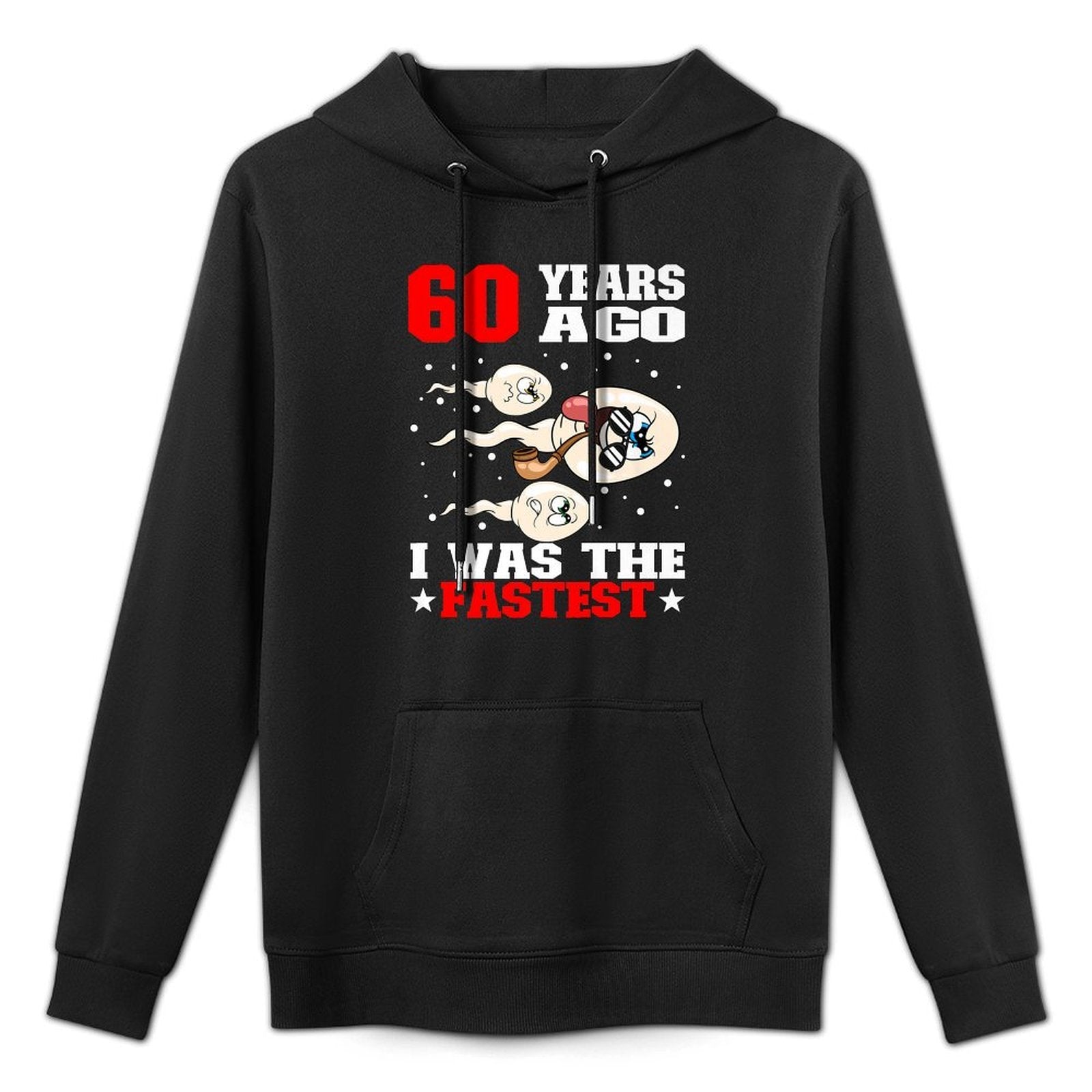60 Years Ago I Was The Fastest Sperm 60th Birthday Premium Cotton-Polyester Blend Hoodie