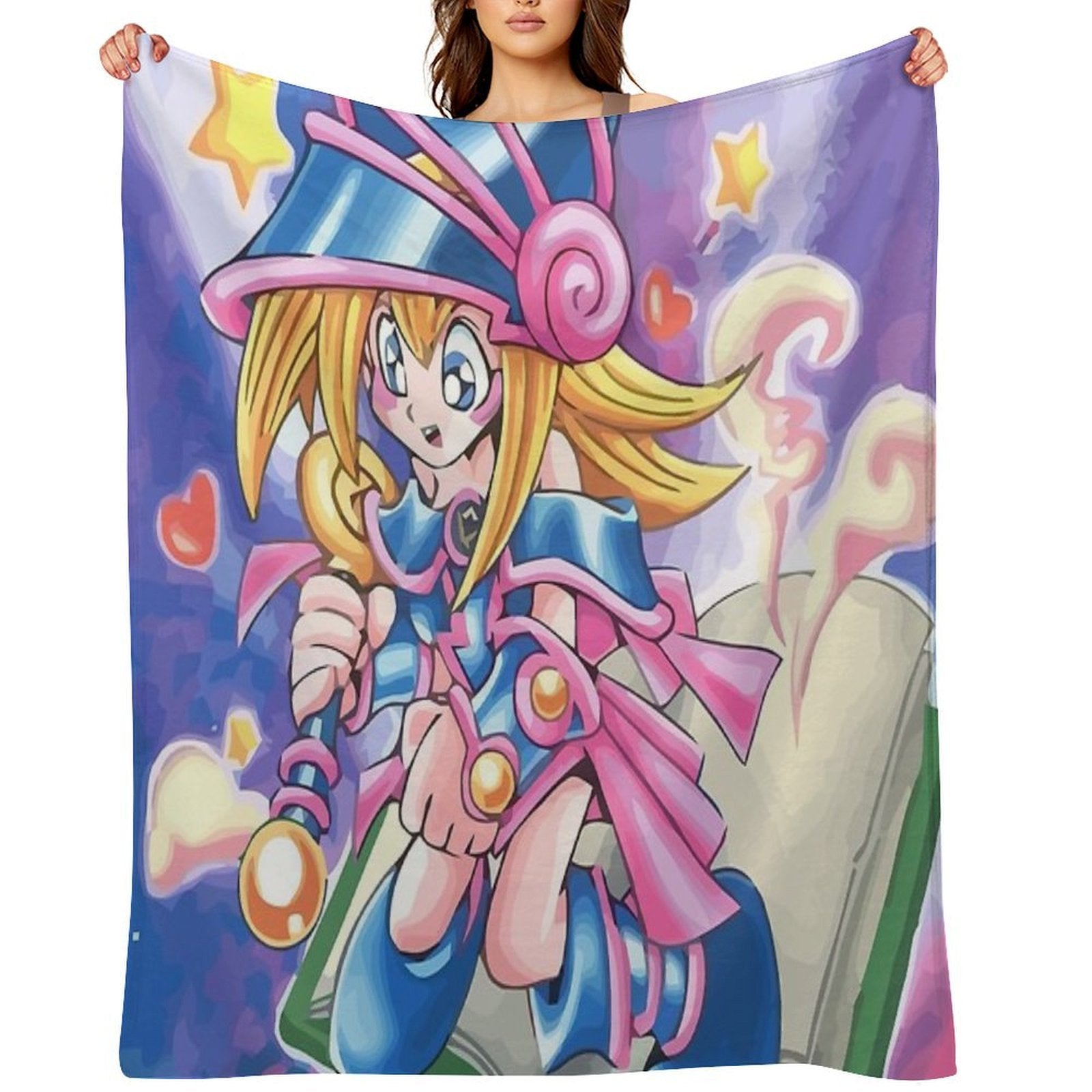 Toon Black Magic Girl Multi-functional Throw Blanket