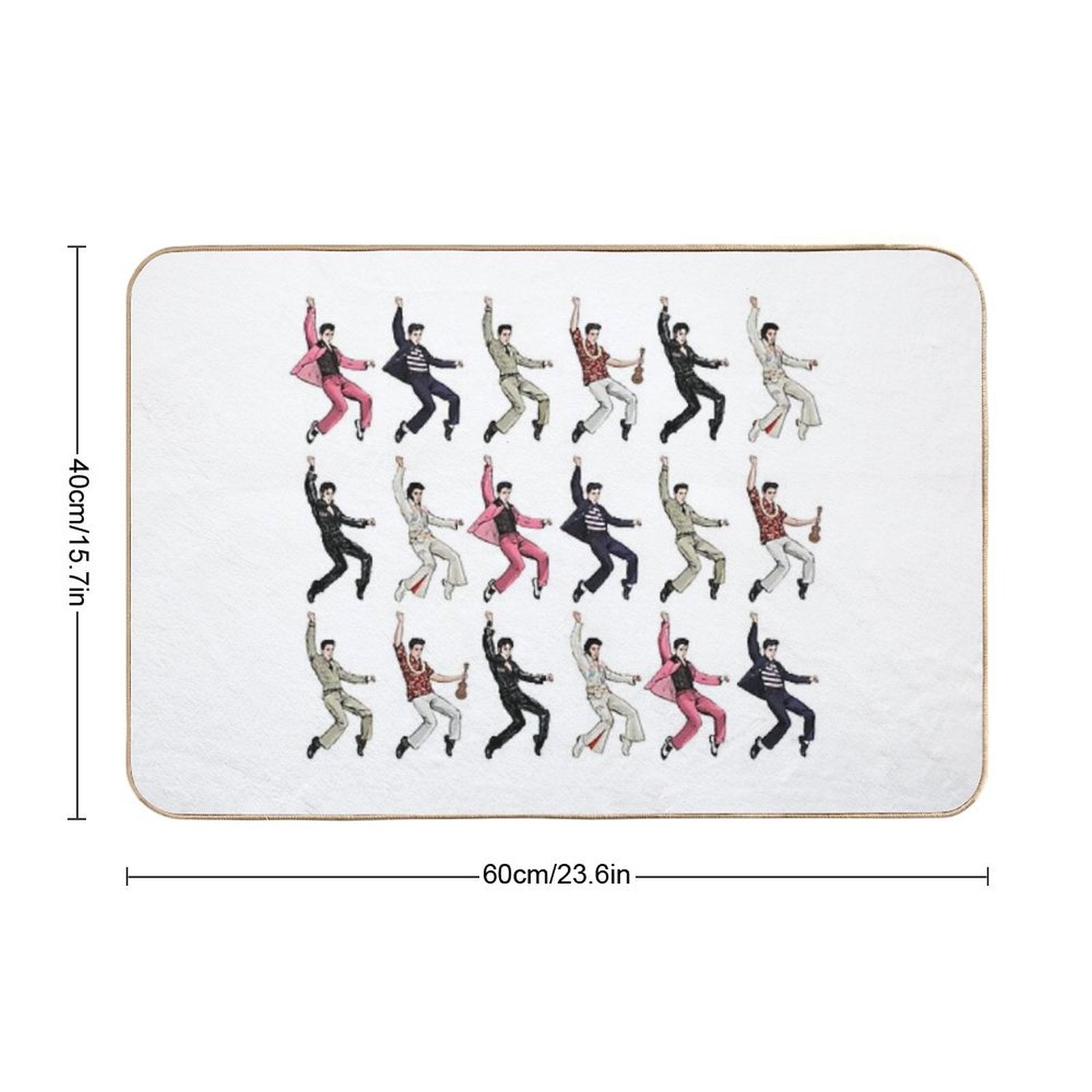 EP Jailhouse Rock Pattern  Toxin-Free Bath Mat