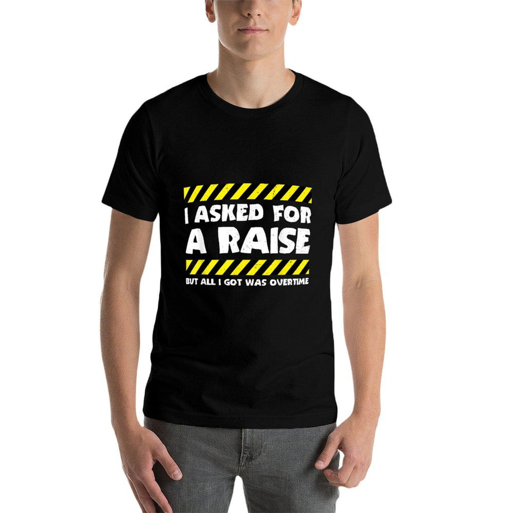 Funny Work Meme - Working Overtime - Funny Factory Worker  Heathered Texture T-Shirt