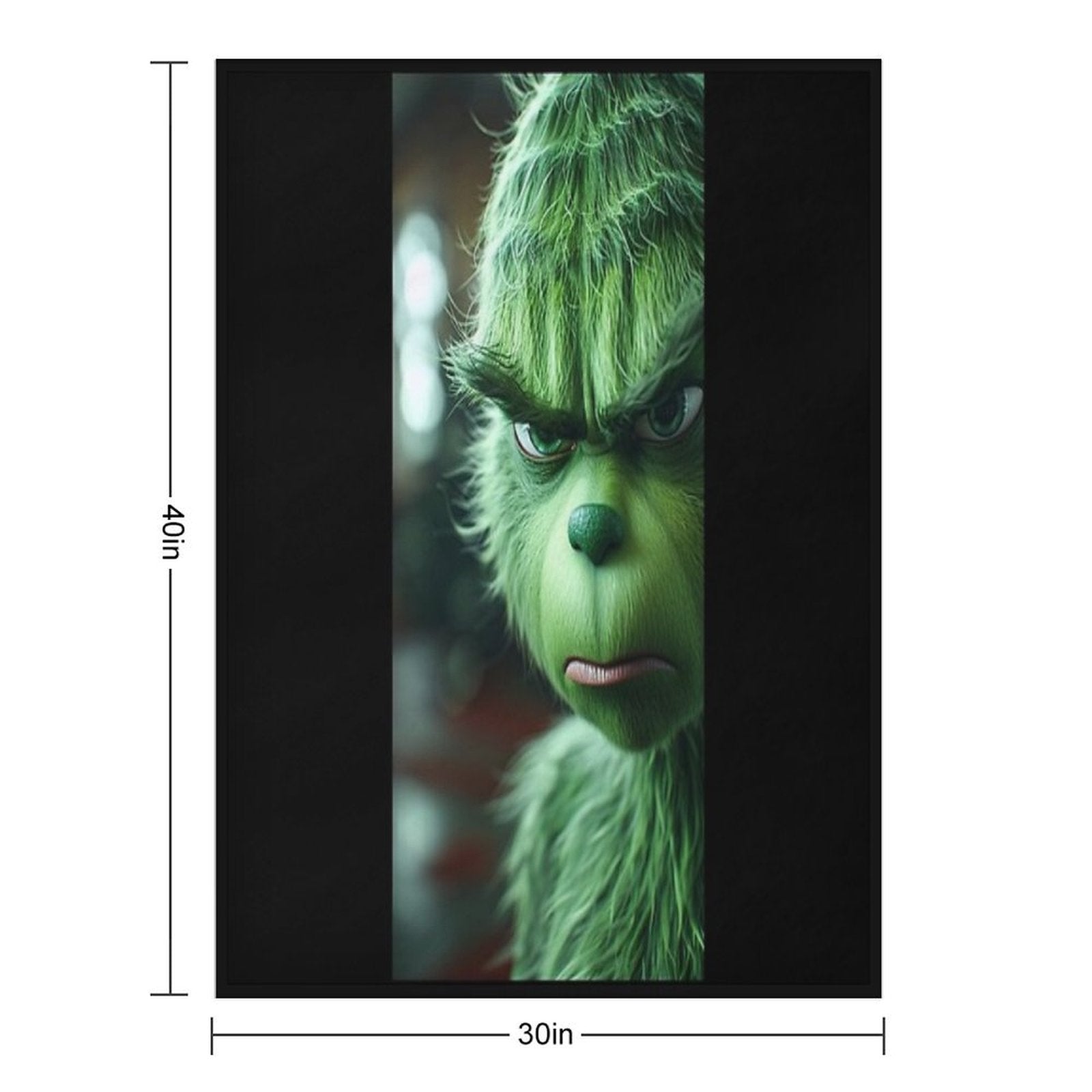 Grinchy Charm Add A Touch of Whimsy to Your Space Gift-ready Throw Blanket