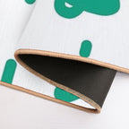 Cute Green Rabbit Rain  Stain-Proof Bath Mat